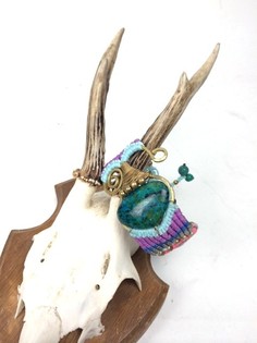Handgjort Ibiza-armband Greenstone Mint (1 st)
