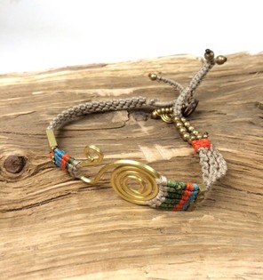 Handmade Originals Ibiza-armband Taupe (1 st)