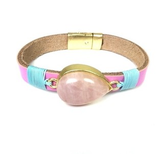 Lila Ibiza-armband med Sten (1 st)