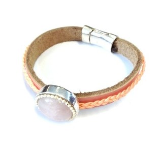 Rosa Armband med Sten (1 st)
