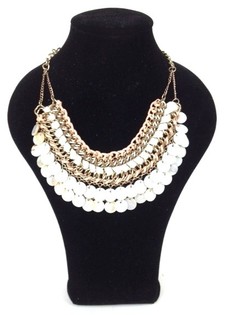 Halsband Creme-Rosa Ibiza-stil (1 st)