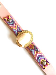 Lyxigt Armband Ibiza-Style Rosa Buddha (1 st)