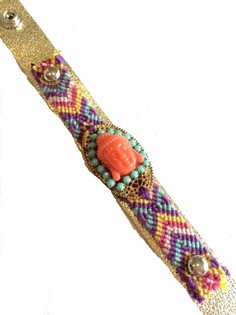 Lyxigt l&auml;derarmband Buddha (1 st)