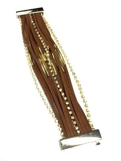 Ibiza-armband Brun/Guld (1 st)