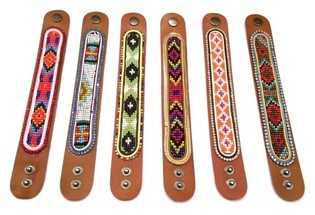 Läderarmband Aztec med Strass Mix-pack (6 st)