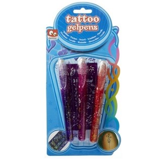 3 Tattoo Gelpennor på Kort (12-pack)