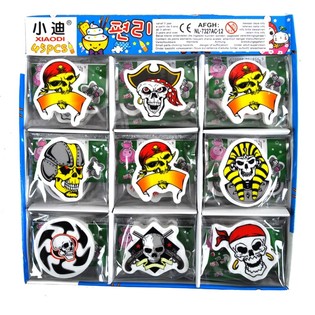 D&ouml;dskalle Suddgummi i Display (45-pack)