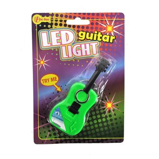GITARR NYCKELRING MED FICKLAMPA P&Aring; KORT (24 st.)