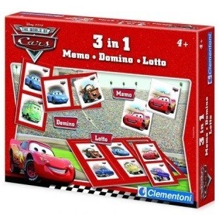 DISNEY PIXAR BILAR (CARS) 3-I-1 SPEL - MEMO - DOMINO - LOTTO