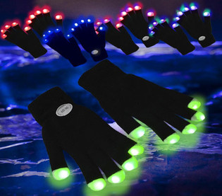 LED-handskar / Rave-handskar (12-pack)