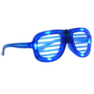 SHUTTER SHADES GLAS&Ouml;GON MED BELYSNING - BL&Aring; (12-pack)