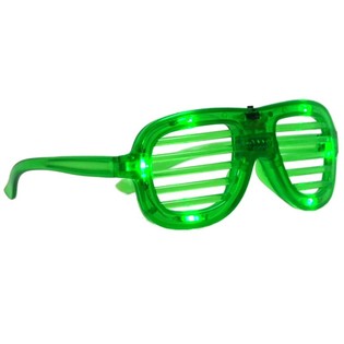 SHUTTER SHADES GLAS&Ouml;GON MED LED-BELYSNING - F&Auml;RG: GR&Ouml;N (12-pack)