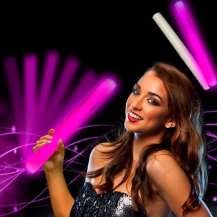 LED-skumpinne ROSA - Party-stav - 24 st
