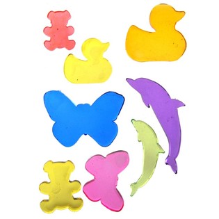 Dekorativa Gel&eacute;klisterm&auml;rken Jelly Gems 22x12 cm (24-pack)