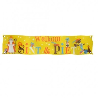 V&Auml;LKOMSTBANNER SINTERKLAAS & PIET XXL 300 X 60 CM (7-pack)