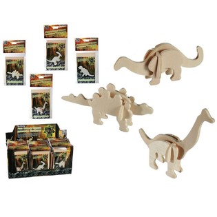 3D-pussel i tr&auml; dinosaurie i display (72 st)