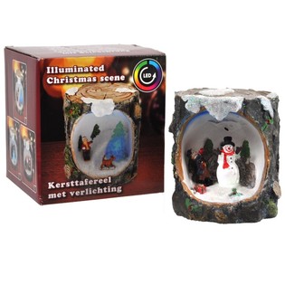 JULSCEN MED LED-BELYSNING (6 st.)