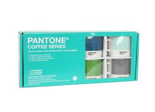 PANTONE - ESPRESSOKOPPAR OCH FAT SET OM 4