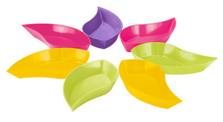 Zak! Designs Flora Blad Snackset, 7 delar (1 set)