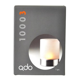 QDO - Hurricane Ljuslykta Rostfritt St&aring;l / Frostat Glas (1 st)