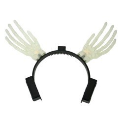 LYSANDE SKELETTHÄNDER PÅ HÅRBAND (12-pack)