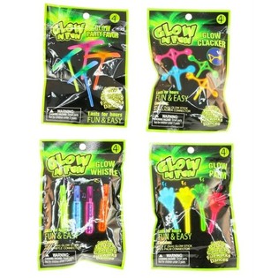 4 GLOW 'N ' FUN-LEKSAKER I P&Aring;SE (24 st.)