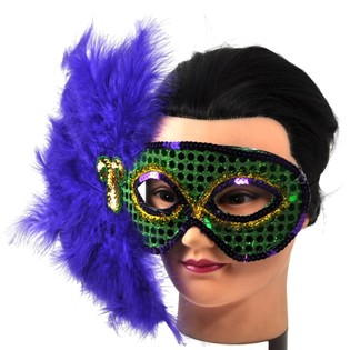 &Ouml;gonmask med fj&auml;drar - Modell 1 (10-pack)