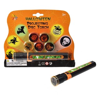 Halloween projektionsficklampa p&aring; kort (med 6 linser)