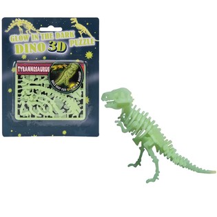 Sj&auml;lvlysande 3D-dinopussel Glow in the Dark (24-pack)