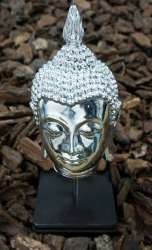 Lyxig Silverbuddha p&aring; Stativ (1 st)