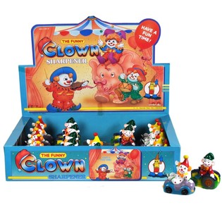 Clown p&aring; fordon pennv&auml;ssare i display (24 st.)