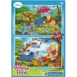 CLEMENTONI DISNEY NALLE PUH PUSSEL 2 x 60 BITAR (6-pack)