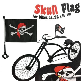 PIRATFLAGGA F&Ouml;R CYKEL 22 X 16 CM (24-pack)