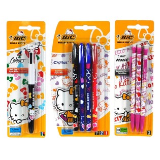 ASSORTERADE HELLO KITTY BIC-PENNOR P&Aring; KARTA (12 st)