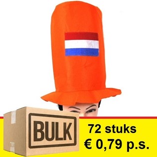 ***PARTIERBJUDANDE*** H&Ouml;G ORANGE HATT (72 st.)