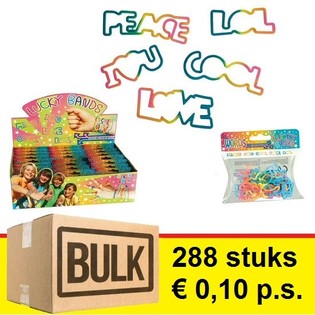 ***STORPACKSERBJUDANDE*** LUCKY BANDS ARMBAND F&Ouml;R BARN - MODELL: ORD (288 st)