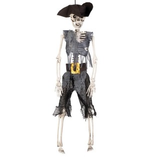 H&auml;ngande skelett: Piratkapten 40 cm (6 st.)