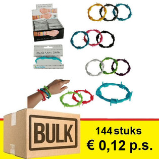 ***STORPACKSERBJUDANDE*** TAGGTR&Aring;DSARMBAND I DISPLAY (144 st.)