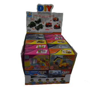BYGGKLOSSAR BRICKS - MIXSERIE I DISPLAY (20 st.)