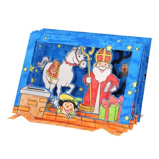 Sinterklaas / S:t Nikolaus 3D Titthålsfönster Pysselset (12 st.)
