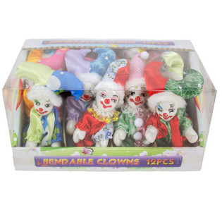 Porslinsclowner i displaybox (12 st.)