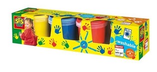 SES Fingerm&aring;lning, f&auml;rgset 4x150ml (4 f&auml;rger) (1 st.)