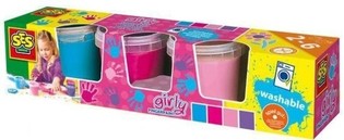 SES Fingerm&aring;lning Girly, M&aring;larset 4x150ml (1 st.)