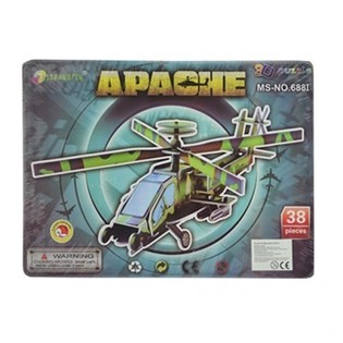 Stort 3D-pussel – Apachehelikopter (3-pack)