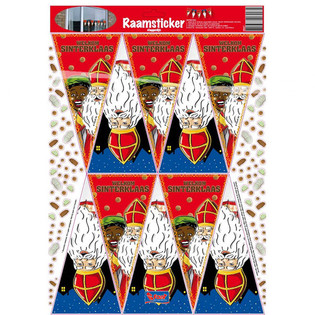 Sinterklaas F&ouml;nsterdekoration Stickers (12 st)