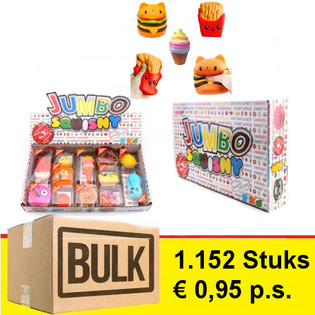 MEGA BULK ERBJUDANDE - JUMBO SQUISNY i DISPLAY (1 152 st)