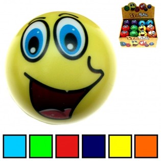 Smiley PU Stressbollar Display (24 st.)