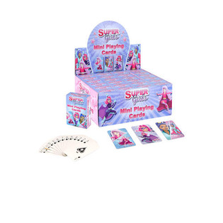 MINI SPELKORT &ndash; MODELL: SUPER GIRLS I DISPLAY (24 st)
