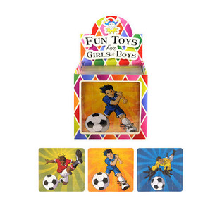 PUSSEL &ndash; FOTBOLLSSPELARE, 13 x 12 cm I DISPLAY (108 st)