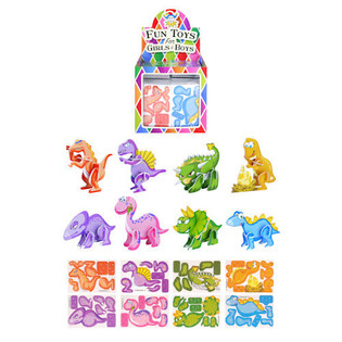 Mini 3D Dinosauriepussel i Display (144 st)